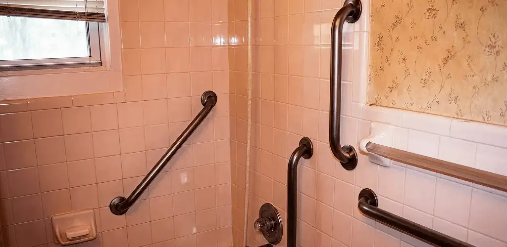 Shower grab bar installation for bathroom safety and accessibility in Stockton, CA