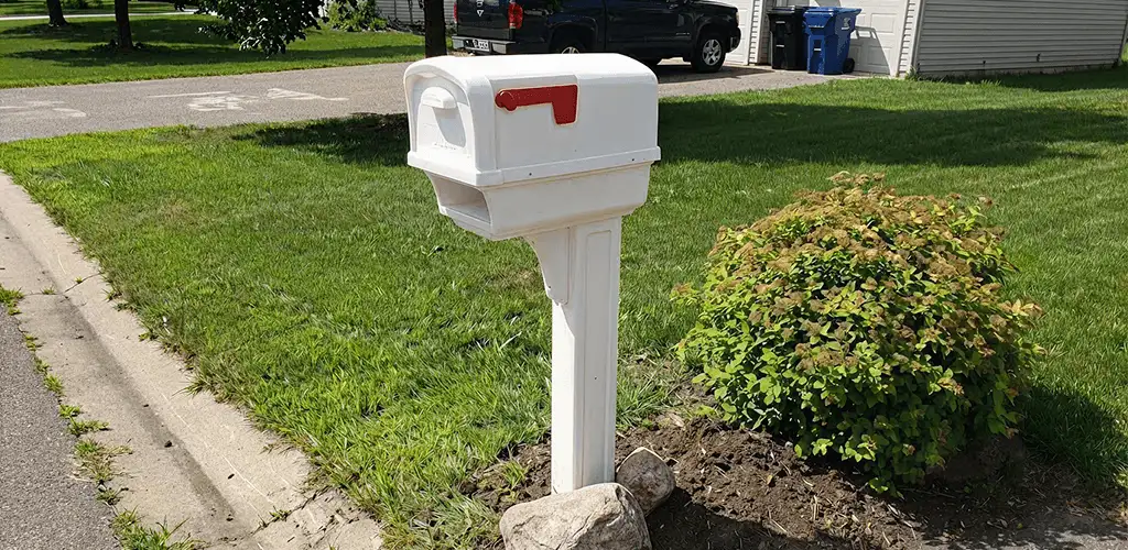 Mailbox installation for a residential curbside mailbox in Stockton, CA